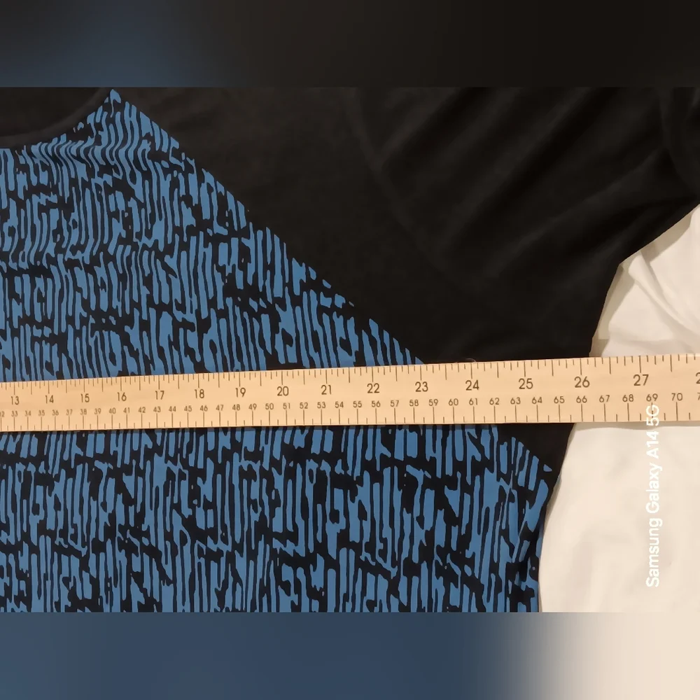 Woman Within Maxi Dress 2X(26/28) Black And Blue - Picture 4 of 6